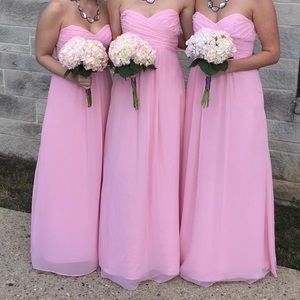Blush pink Alfred Angelo bridesmaid dress